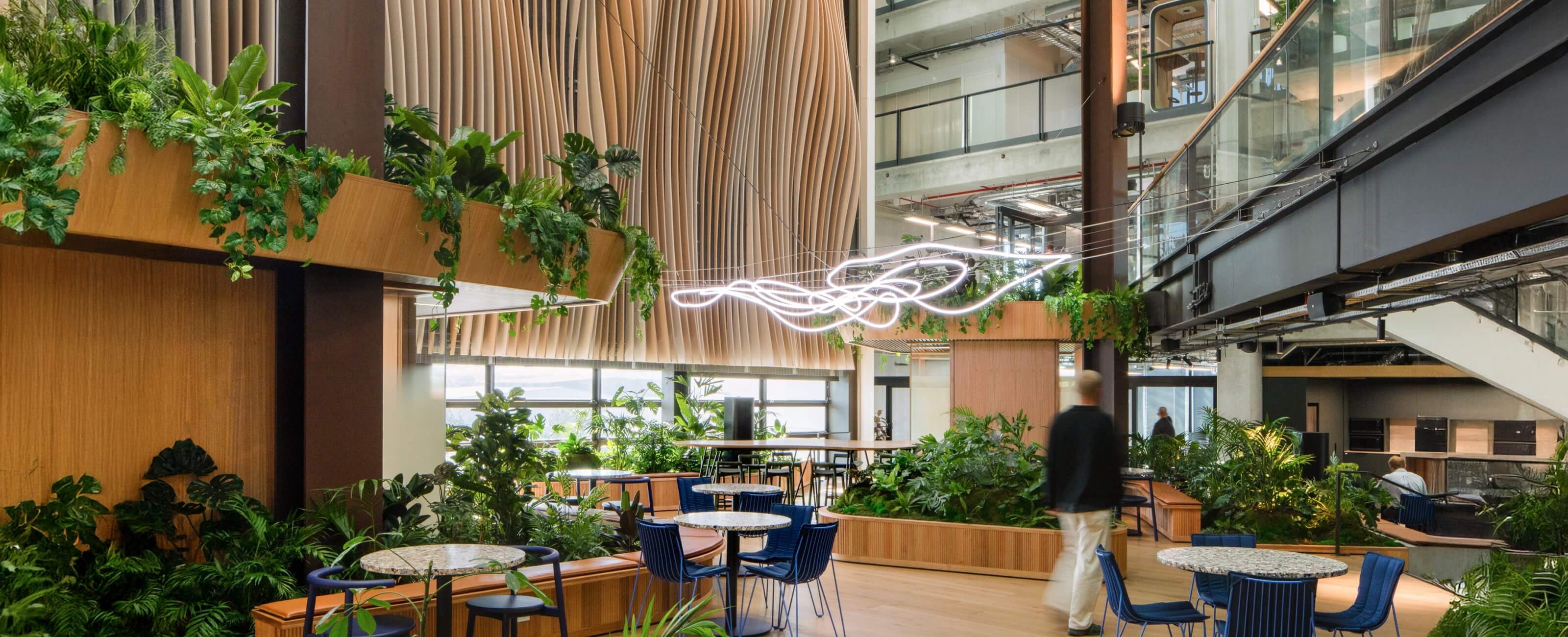 Sculptural Acoustics for an Atrium Feature Wall in a Shared Office